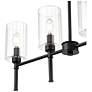 3_Chastine 36" Wide Matte Black 5-Light Linear Chandelier more views