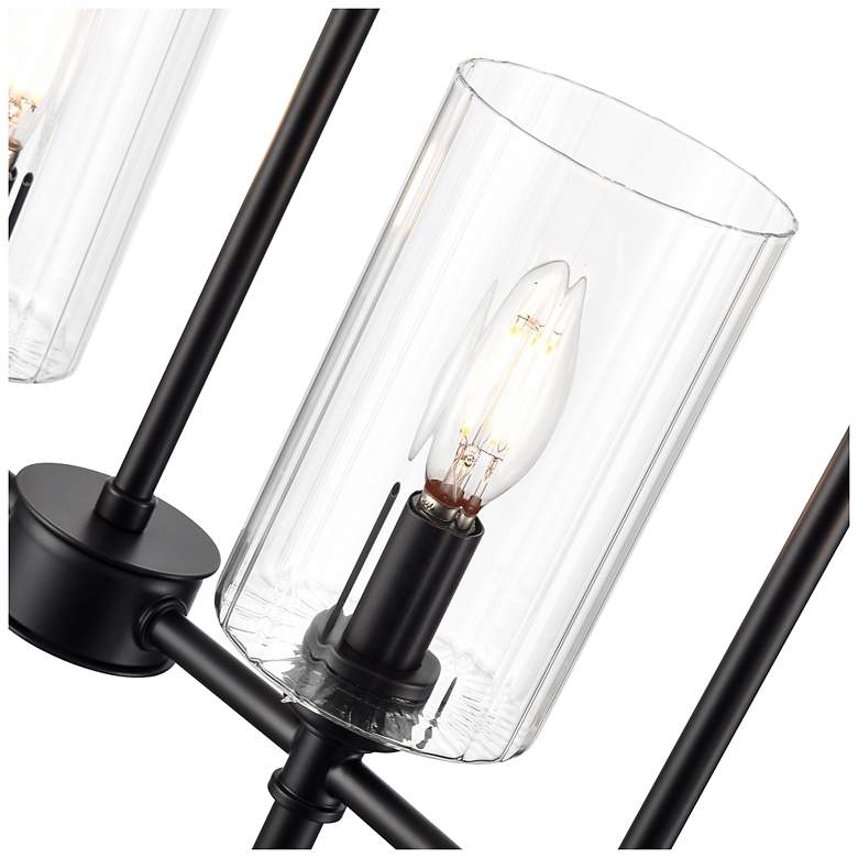Image 5 Chastine 36" Wide Matte Black 5-Light Linear Chandelier more views