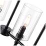 5_Chastine 36" Wide Matte Black 5-Light Linear Chandelier more views