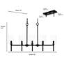7_Chastine 36" Wide Matte Black 5-Light Linear Chandelier more views