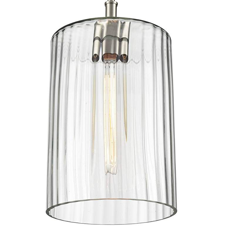 Image 3 Chastine 8" Wide Brushed Nickel Mini Pendant more views