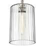 3_Chastine 8" Wide Brushed Nickel Mini Pendant more views