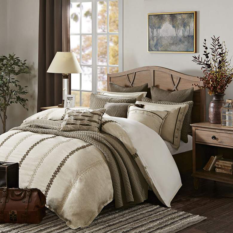 Image 6 Chateau Linen 8-Piece Queen Comforter Set more views