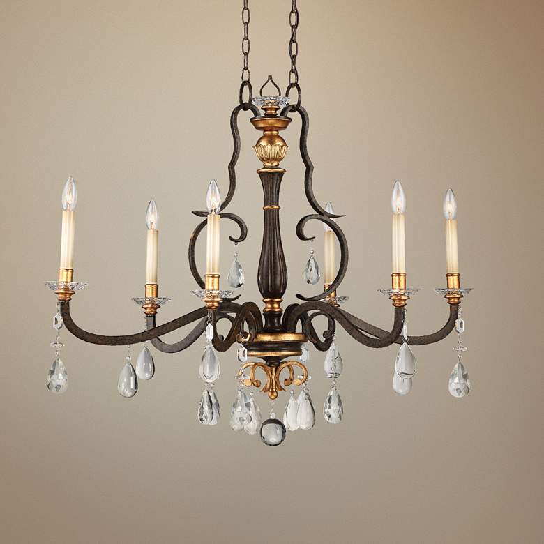 Image 1 Chateau Nobles 40"W Bronze Kitchen Island Light Chandelier