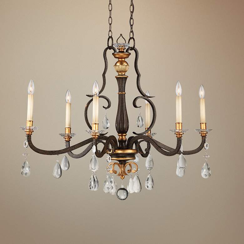 Image 1 Chateau Nobles 40 inchW Bronze Kitchen Island Light Chandelier