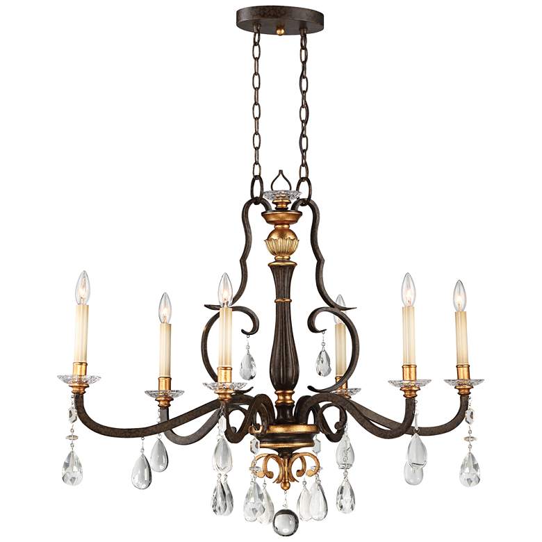 Image 3 Chateau Nobles 40 inchW Bronze Kitchen Island Light Chandelier more views