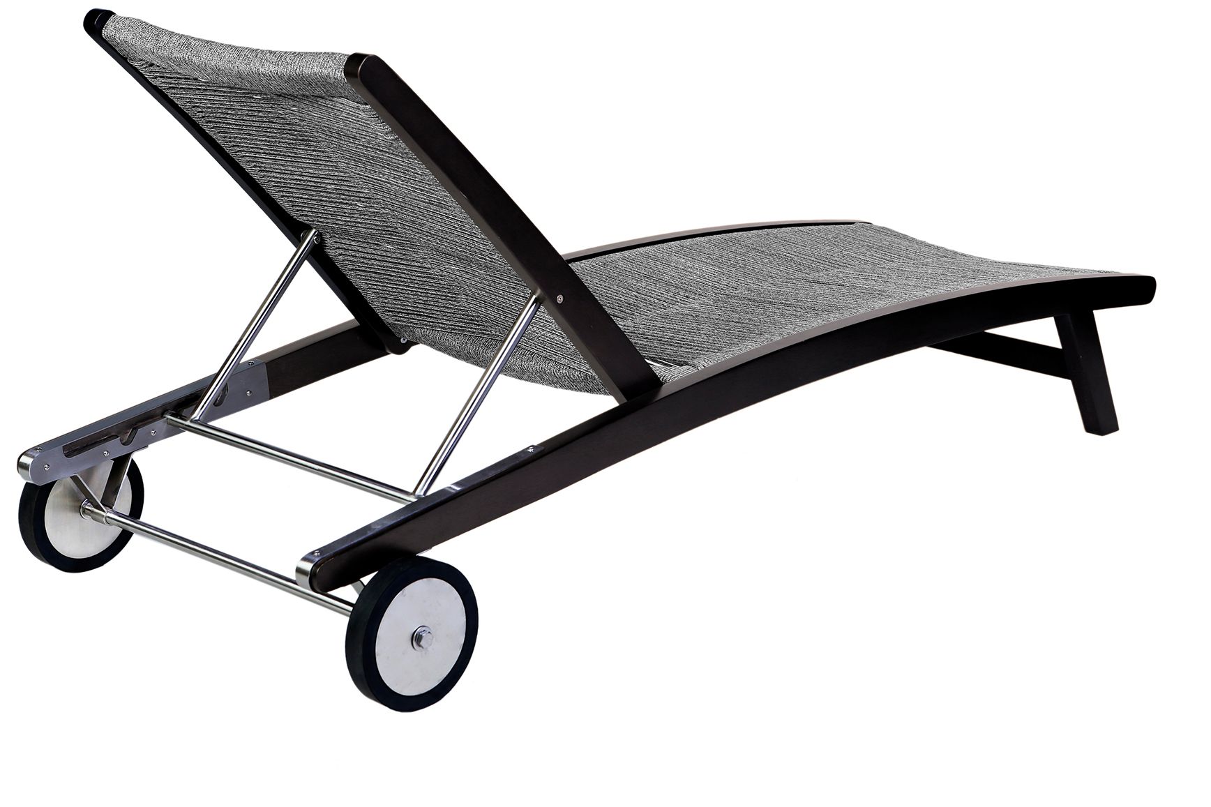 Image 4 Chateau Outdoor Patio Adjustable Chaise Lounge Chair in Eucalyptus Wood more views