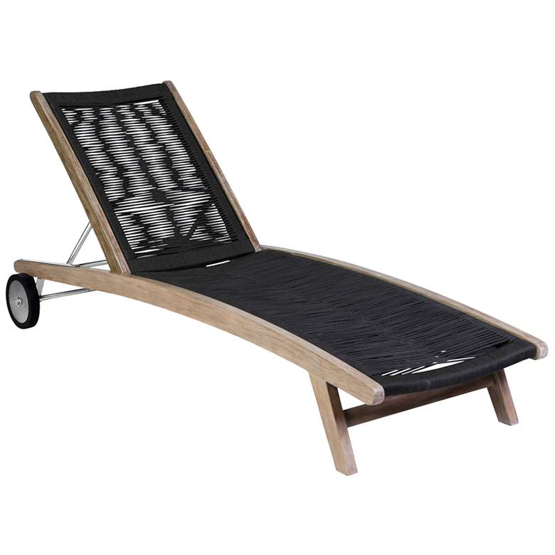 Image 1 Chateau Outdoor Patio Adjustable Chaise Lounge Chair in Eucalyptus Wood