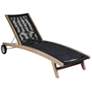 Chateau Outdoor Patio Adjustable Chaise Lounge Chair in Eucalyptus Wood