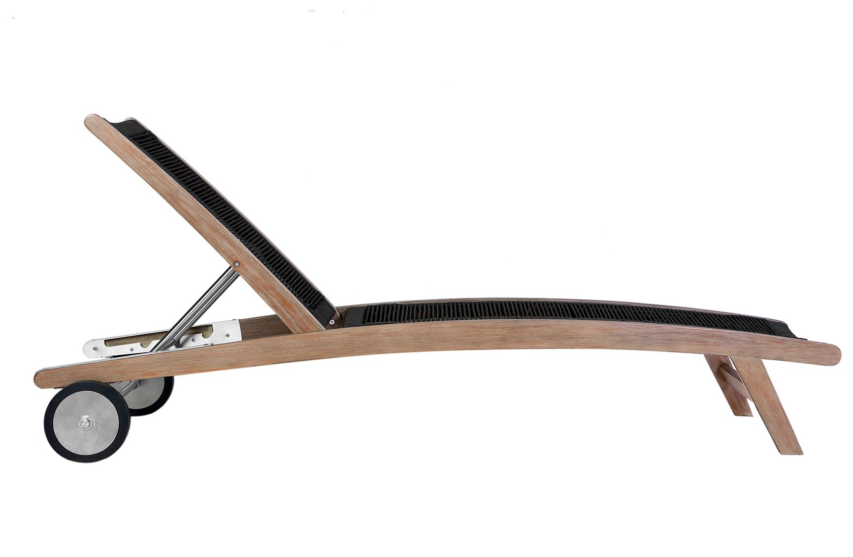 Image 4 Chateau Outdoor Patio Adjustable Chaise Lounge Chair in Eucalyptus Wood more views