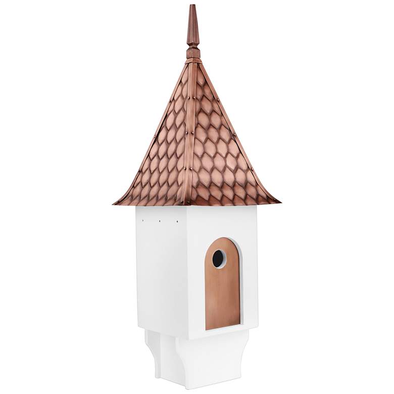Image 1 Chateau Pure Copper Diamond Pattern Roof Bird House