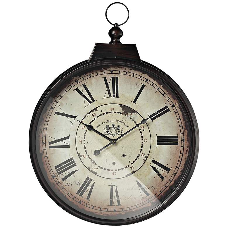 Image 1 Chateau Renier 20 inch Round Metal Clock