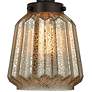 2_Chatham 10" High Rubbed Bronze Mercury Glass Wall Sconce more views