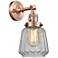 Chatham 12" High Copper Sconce w/ Clear Shade