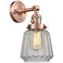 Chatham 12" High Copper Sconce w/ Clear Shade