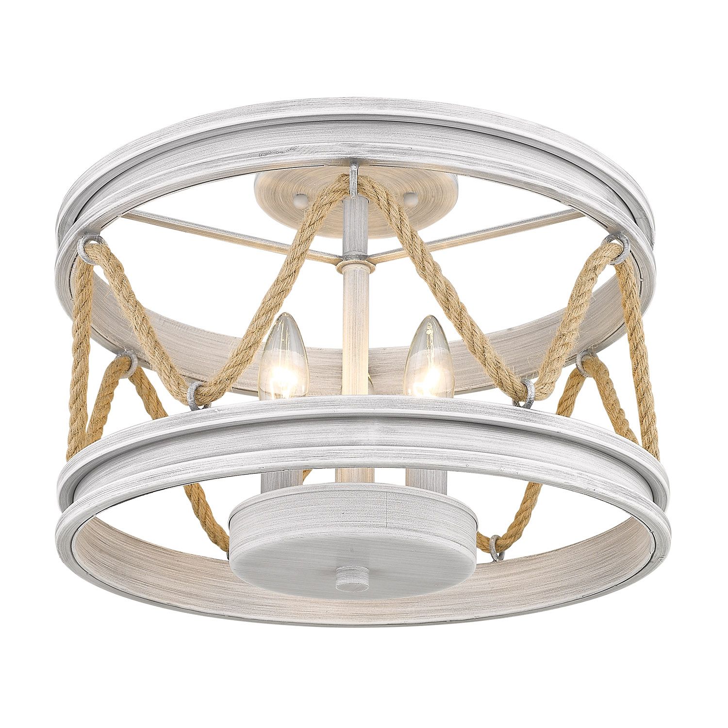 Image 3 Chatham 14 3/4" Wide Gray Driftwood 3-Light Ceiling Light more views