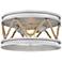 Chatham 14" Wide 2-Light Flush Mount in Gray Driftwood with Gray Drift