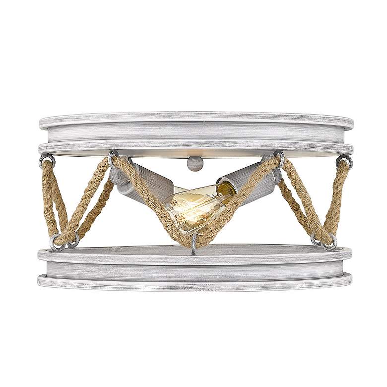 Image 2 Chatham 14" Wide Gray Driftwood 2-Light Ceiling Light more views