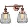 Chatham 16" Wide 2 Light Copper Bath Vanity Light w/ Clear Shade