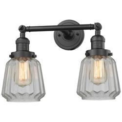 Chatham 16" Wide 2 Light Oil Rubbed Bronze Bath Vanity Light w/ Clear