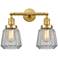 Chatham 16" Wide 2 Light Satin Gold Bath Vanity Light w/ Clear Shade