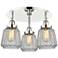 Chatham 18.25"W 3 Light Polished Nickel Flush Mount With Clear Glass S