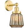 Chatham 2.25" High Satin Gold Sconce With Clear Shade