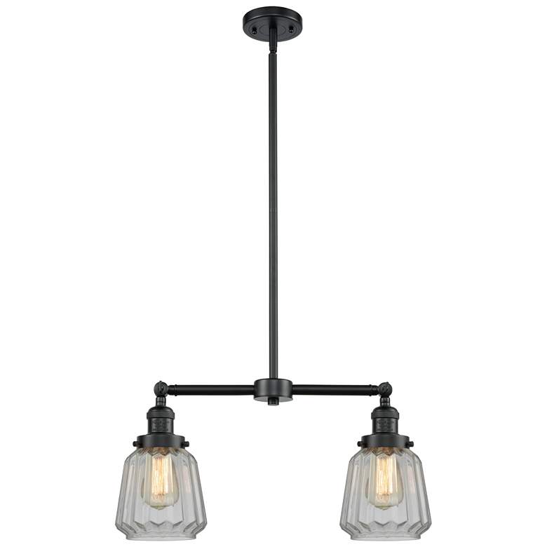 Image 1 Chatham 21" Wide 2 Light Oil Rubbed Bronze Island Light w/ Clear Shade