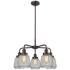 Chatham 24.5"W 5 Light Rubbed Bronze Stem Hung Chandelier w/ Clear Sha