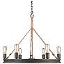 1_Chatham 26 1/2" Wide Bronze 6-Light Wagon Wheel Chandelier