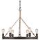 Chatham 26 1/2" Wide Bronze 6-Light Wagon Wheel Chandelier