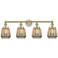 Chatham 33.5" Wide 4 Light Antique Brass Bath Vanity Light With Clear
