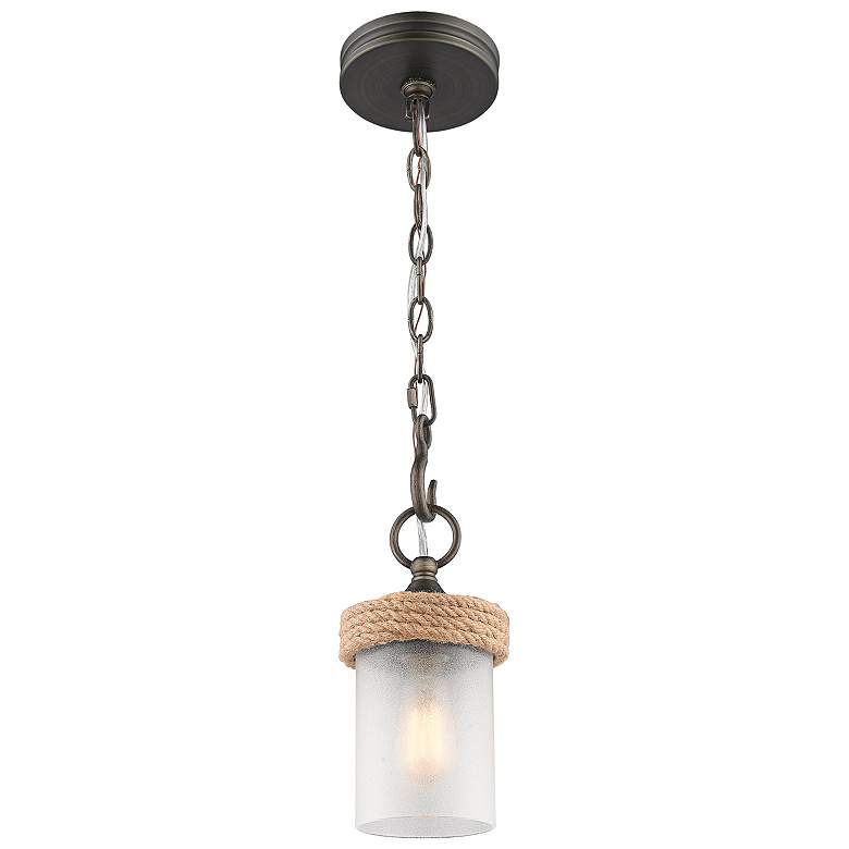 Image 3 Chatham 5" Wide Gunmetal Bronze Mini Pendant more views