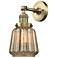Chatham 7" Antique Brass Adjustable Sconce w/ Clear Shade