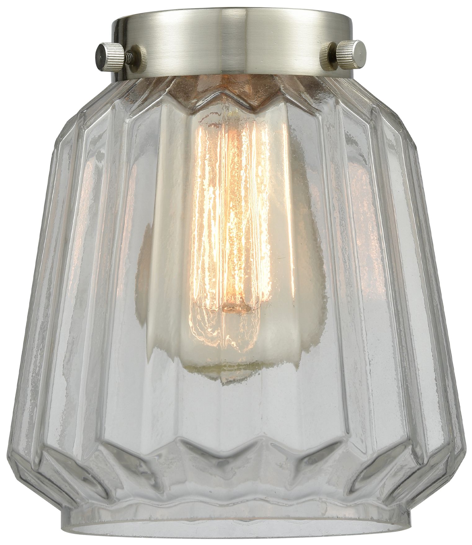 Image 5 Chatham 7" Antique Brass Adjustable Sconce w/ Clear Shade more views