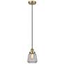 Chatham 7" Antique Brass Mini Pendant w/ Clear Shade