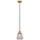 Chatham 7" Brushed Brass Mini Pendant w/ Clear Shade
