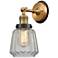 Chatham 7" Brushed Brass Sconce w/ Clear Shade