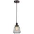 Chatham 7" Oil Rubbed Bronze Mini Pendant w/ Clear Shade