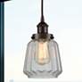 1_Chatham 7" Oil Rubbed Bronze Mini Pendant w/ Clear Shade