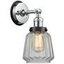 Chatham 7" Polished Chrome Sconce w/ Clear Shade