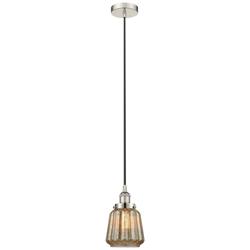 Chatham 7" Polished Nickel Mini Pendant w/ Mercury Shade
