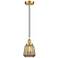 Chatham 7" Satin Gold Mini Pendant w/ Mercury Shade