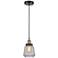 Chatham 7" Wide Black Brass Corded Mini Pendant With Clear Shade