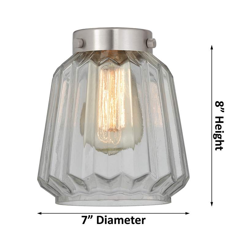 Image 5 Chatham 7" Wide Brushed Brass and Clear Glass Mini Pendant more views