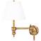 Chatham Aged Brass Plug-In Swing Arm Wall Lamp