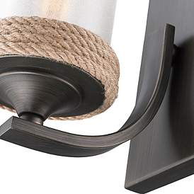 Image5 of Chatham Gunmetal Bronze 1-Light Wall Sconce with Sandblasted Glass more views