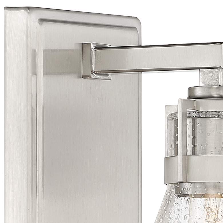 Chatham Square 8 3/4&quot; High Brushed Nickel Wall Sconce more views