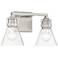 Chatham Square 8 3/4"H Brushed Nickel 2-Light Wall Sconce