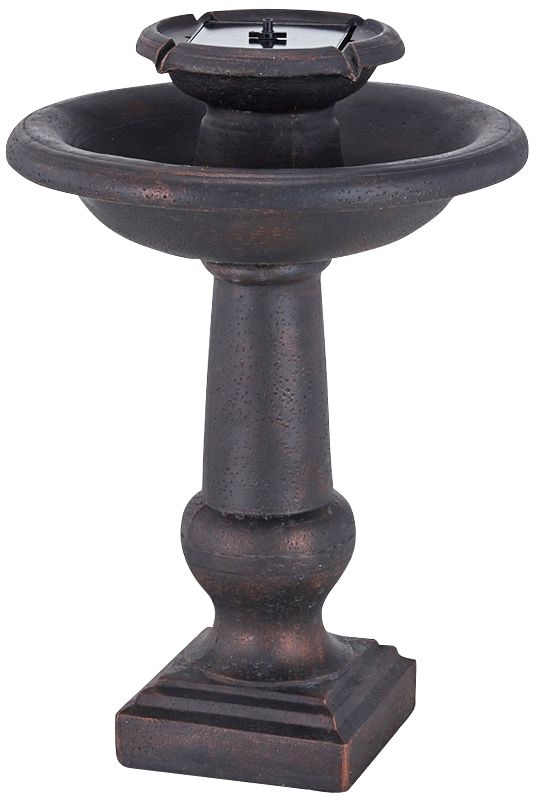 Chatsworth 29 3/4" High Bronze 2Tier SolarOnDemand Fountain 86E18
